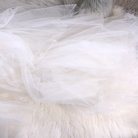 RARE WATTERS BRIDE TULLE BOW CLIP TRAIN SKIRT 10 - Picture 5 of 9